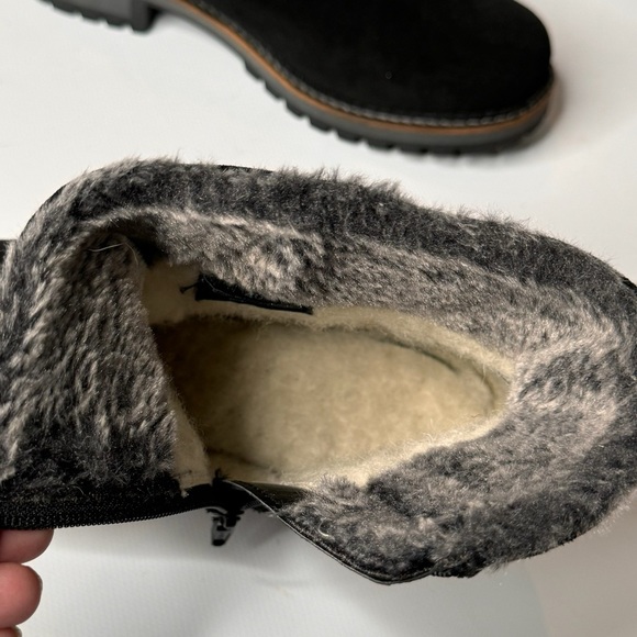 Bos. & Co. Calib Black Suede Boots with Faux Fur lining Size 40 US 9 - 9.5 - Picture 10 of 16